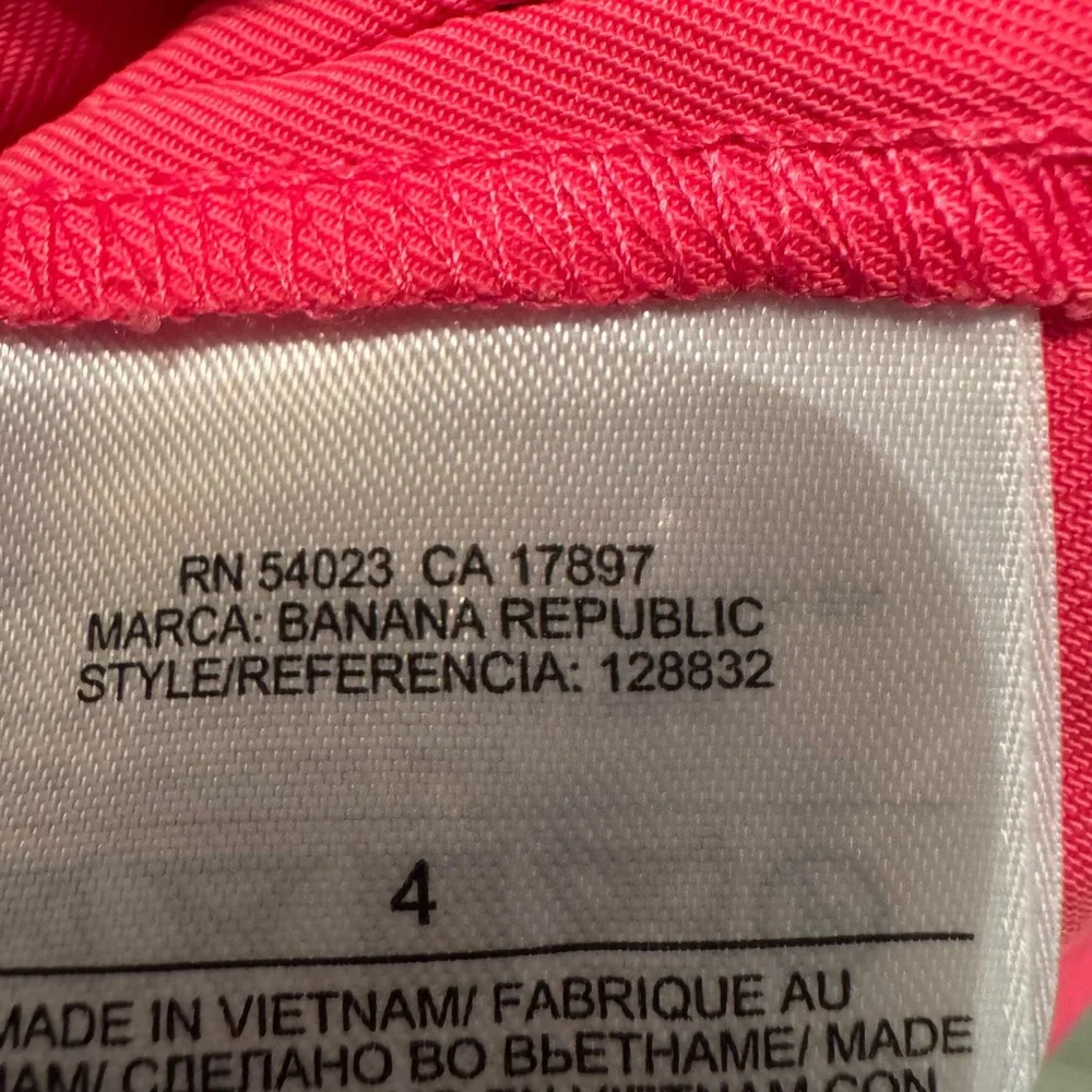 Banana Republic NWT Hot Pink V-Neck Racerback Sleeveless Pockets  Dress Sz 4 - Picture 5 of 6